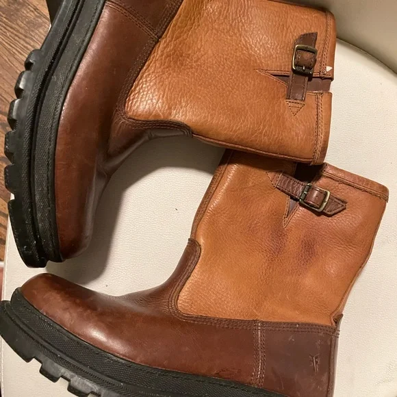 Frye men’s lined boots size 8.5 Frye leather lined mens boots size 8.5 main image 2